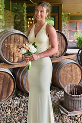 Sheath Yellow Satin Halter V-Neck Twist Criss-cross Long Prom Dress