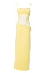 Straps Burgundy Sheer Tight Long Dress