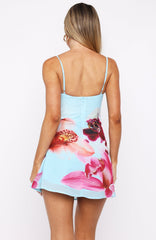 In The Back Of My Mind Mini Dress Blue Daze
